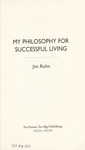 My Philosophy for Successful Living cover